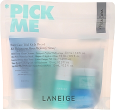 Парфумерія, косметика Набір - Laneige Pore Care Trial Kit Mini-Pore (foam/30ml + ton/50ml + mask/15ml + cr/gel/15ml + essen/10ml)