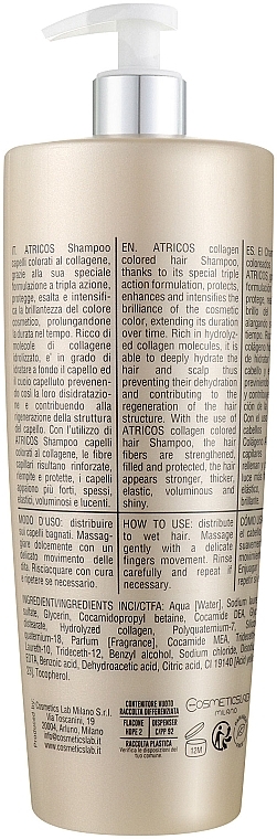 УЦЕНКА Шампунь для окрашенных волос - Atricos Hydrolysed Collagen Acidic pH Colored Hair Shampoo * — фото N5