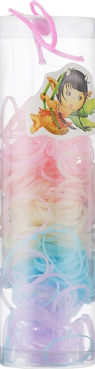 Эластичные резинки для плетения волос в тубусе, разноцветные матовые - Cosmo Shop — фото N1