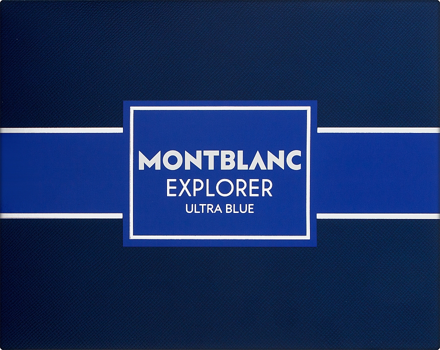 Montblanc Explorer Ultra Blue - Набор (edp/100ml + sh/gel/100ml + edp/7.5ml) — фото N1