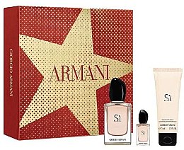 Парфумерія, косметика Giorgio Armani Si - Набір (edp/50ml + b/lot/75ml + edp/15ml)