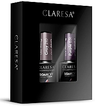 Набор гель-лаков для ногтей №22 - Claresa SoakOff UV/LED Color Gray/Purple (gel/polish/2x5g) — фото N1
