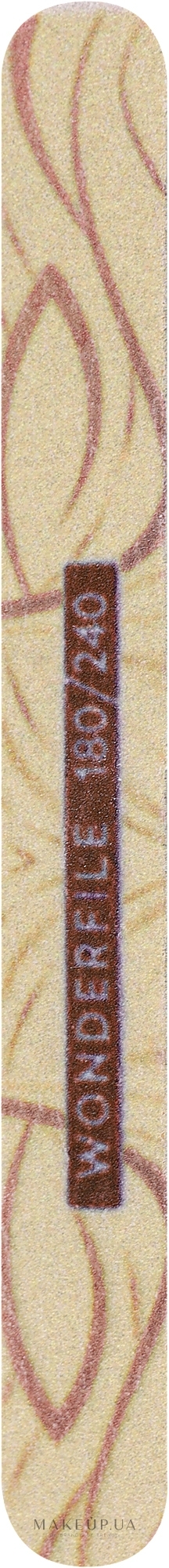Пилочка для ногтей 13 х 1.5 см, с принтом на деревянной основе 180/240, 5 шт - Wonderfile — фото 5шт