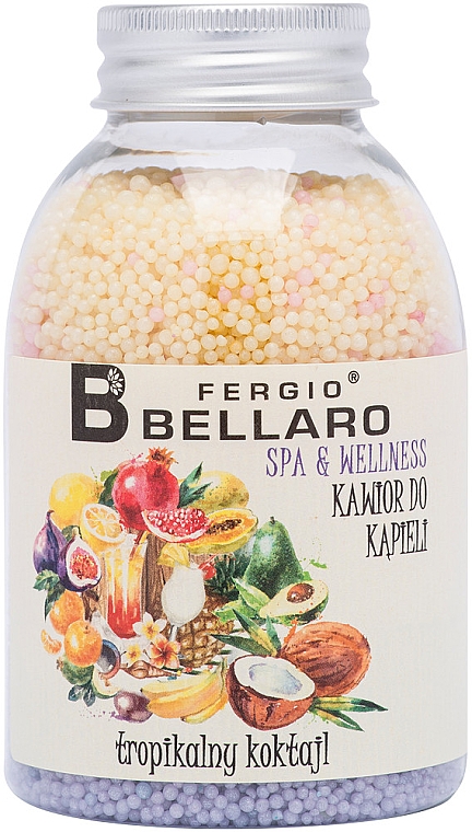 Смягчающие шарики для ванны "Тропические фрукты" - Fergio Bellaro Tropical Cocktail Bath Caviar — фото N1