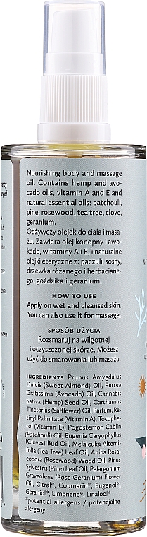 Натуральное питательное масло для тела "Травяное" - Hagi Herbal Sense Body Oil — фото N2