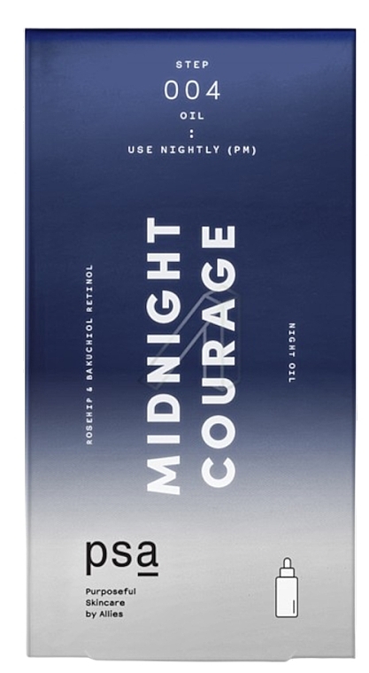 Олія нічна з ретинолом - PSA Midnight Courage Rosehip & Bakuchiol Retinol Night Oil — фото N2