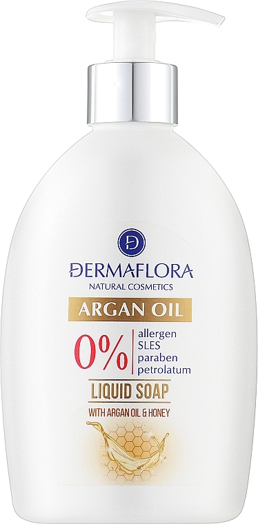 Жидкое мыло для рук - Dermaflora Argan Oil Natural Liquid Soap — фото N1