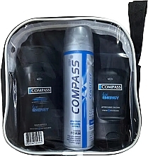 Набір чоловічий "Ice Energy" - Compass (shm/250ml + ash/balm/100ml + foam/200ml + bag) — фото N1