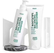 Парфумерія, косметика Набір шампунь + кондиціонер Root & Tips для жирних коренів та сухих кінчиків волосся - Marie Fresh Cosmetics (shmp/250ml + cond/200ml)