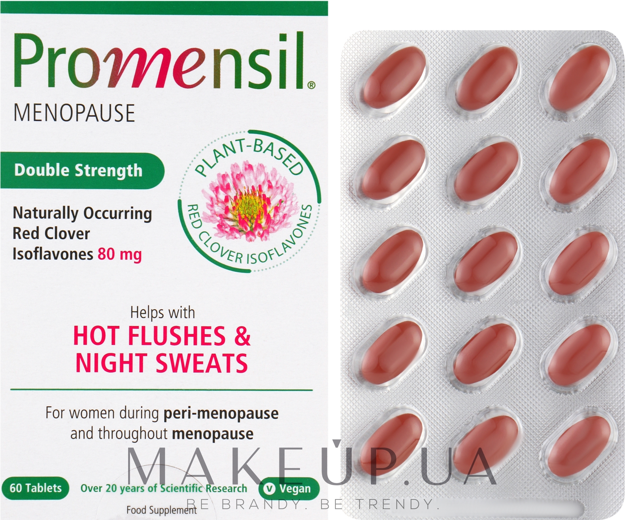 Пищевая добавка для женщин на ранних стадиях менопаузы - Promensil Menopause Double Strength Starter Tablets — фото 60шт