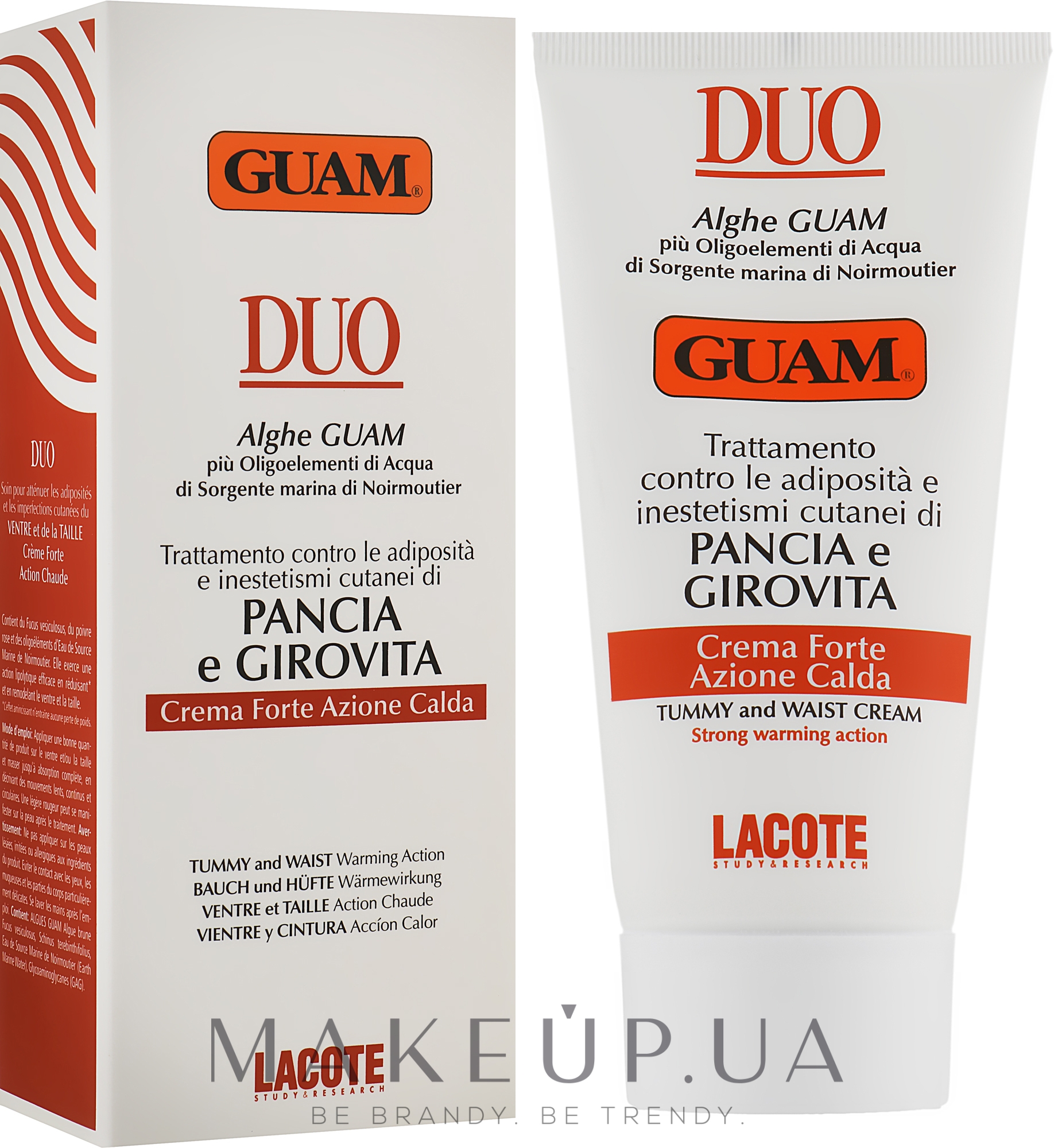 Крем для живота і талії з активним розігріваючим ефектом - Guam Duo Intensive Warm Treatment Cream — фото 150ml