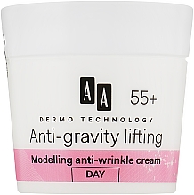 Парфумерія, косметика Денний моделювальний крем проти зморщок 55+ "Антигравітаційна підтяжка" - AA Cosmetics Dermo Technology Anti-Gravity Lifting Modelling Anti-Wrinkle Cream