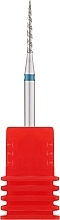 Парфумерія, косметика Фреза алмазна "Полум'я" 243 014LXB, діаметр 1,4 мм, синя, торнадо - Nail Drill
