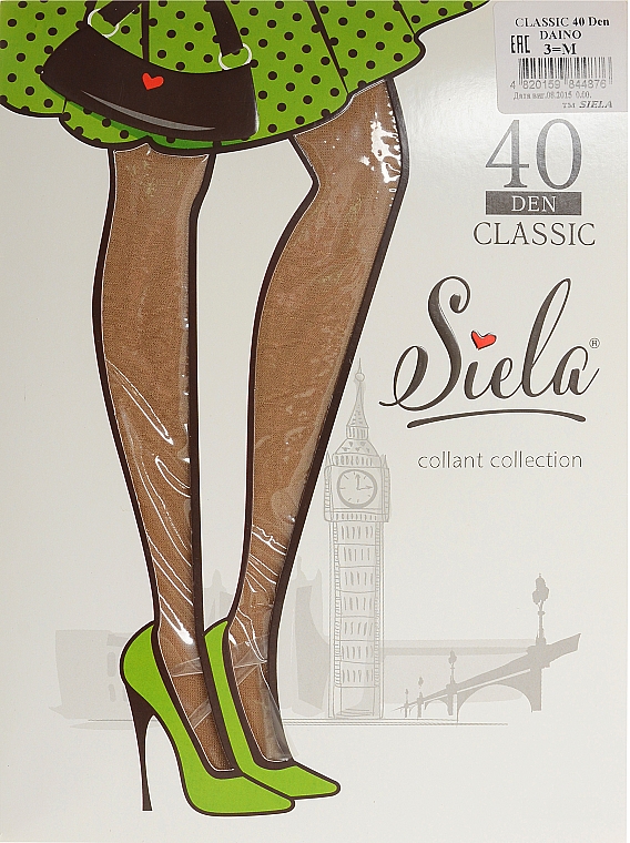 Колготки женские "Classic", 40 Den, daino - Siela — фото N1