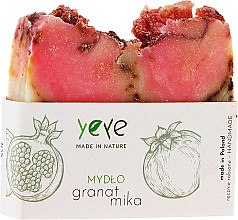 Мило 100% натуральне "Сяйний гранат" - Yeye Natural Pomegranate and Mica Soap — фото N1