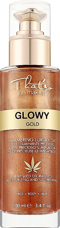Увлажняющий шимер для лица, тела и волос - That'so Glowy Gold — фото N1