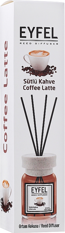 Аромадиффузор "Латте" - Eyfel Perfume Reed Diffuser Coffee Latte