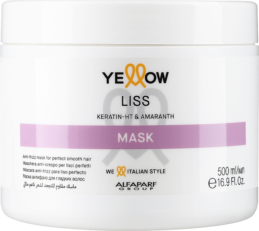 Маска-антифриз для гладких волос - Yellow Ye Liss Therapy Mask Anti-Frizz Mask