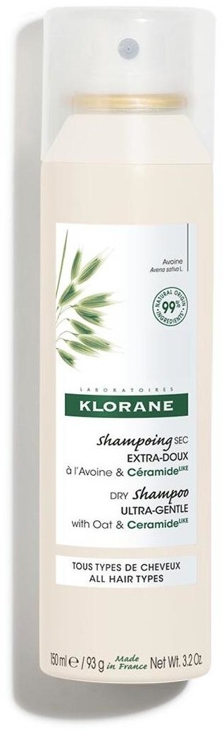 Сухой шампунь с овсянкой и керамидами - Klorane Dry Shampoo Ultra-Gentle With Oat & Ceramide  — фото 150ml