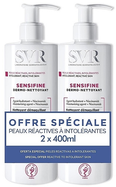 Набір - SVR Sensifine Dermo Nettoyant (cleanser/2x400ml) — фото N1