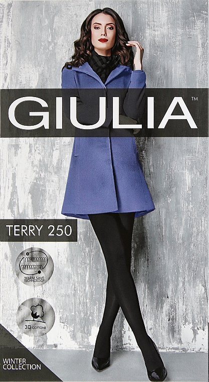 Колготки для жінок "Terry" 250 Den, nero - Giulia — фото N1