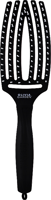Щітка - Olivia Garden Finger Brush Medium Black — фото N1