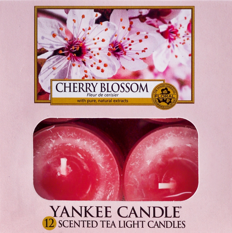 Чайні свічки "Квітуча вишня" - Yankee Candle Scented Tea Light Candles Cherry Blossom — фото N2