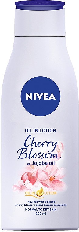 Лосьйон для тiла "Цвіт вишні та олія жожоба" - NIVEA Cherry Blossom & Jojoba Oil Lotion