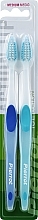 Парфумерія, косметика Зубна щітка, середньої жорсткості, синя + блакитна - Pierrot Action Tip Hard