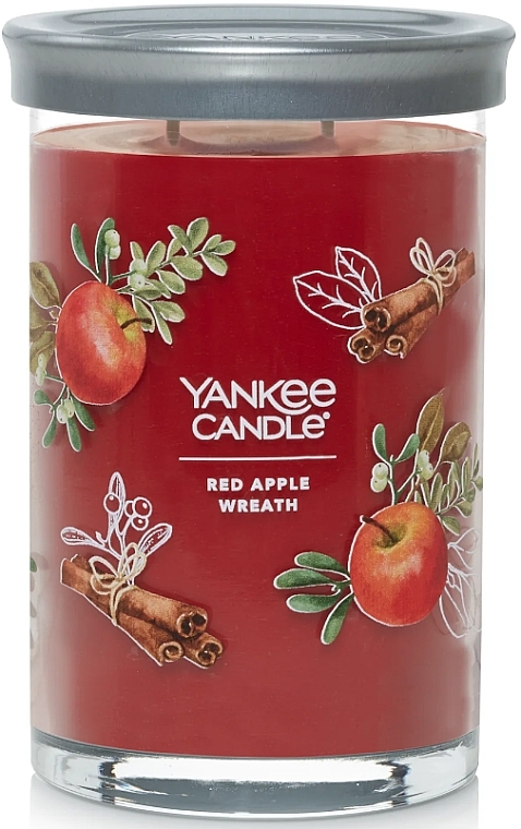 Ароматическая свеча в стакане "Red Apple Wreath", 2 фитиля - Yankee Candle Singnature — фото N1