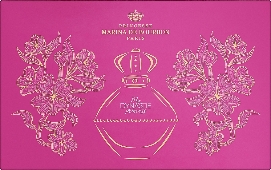 Marina de Bourbon My Dynastie Princess - Набір (edp/50ml + b/lot/150ml + bag/1pcs) — фото N1