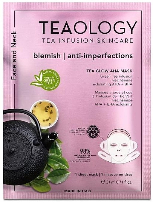 Очищающая маска для лица - Teaology Tea Glow Aha Purifying Mask — фото N1