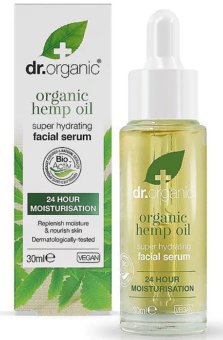 Сироватка для обличчя "Конопляна олія" - Dr. Organic Hemp Oil Facial Serum — фото N1