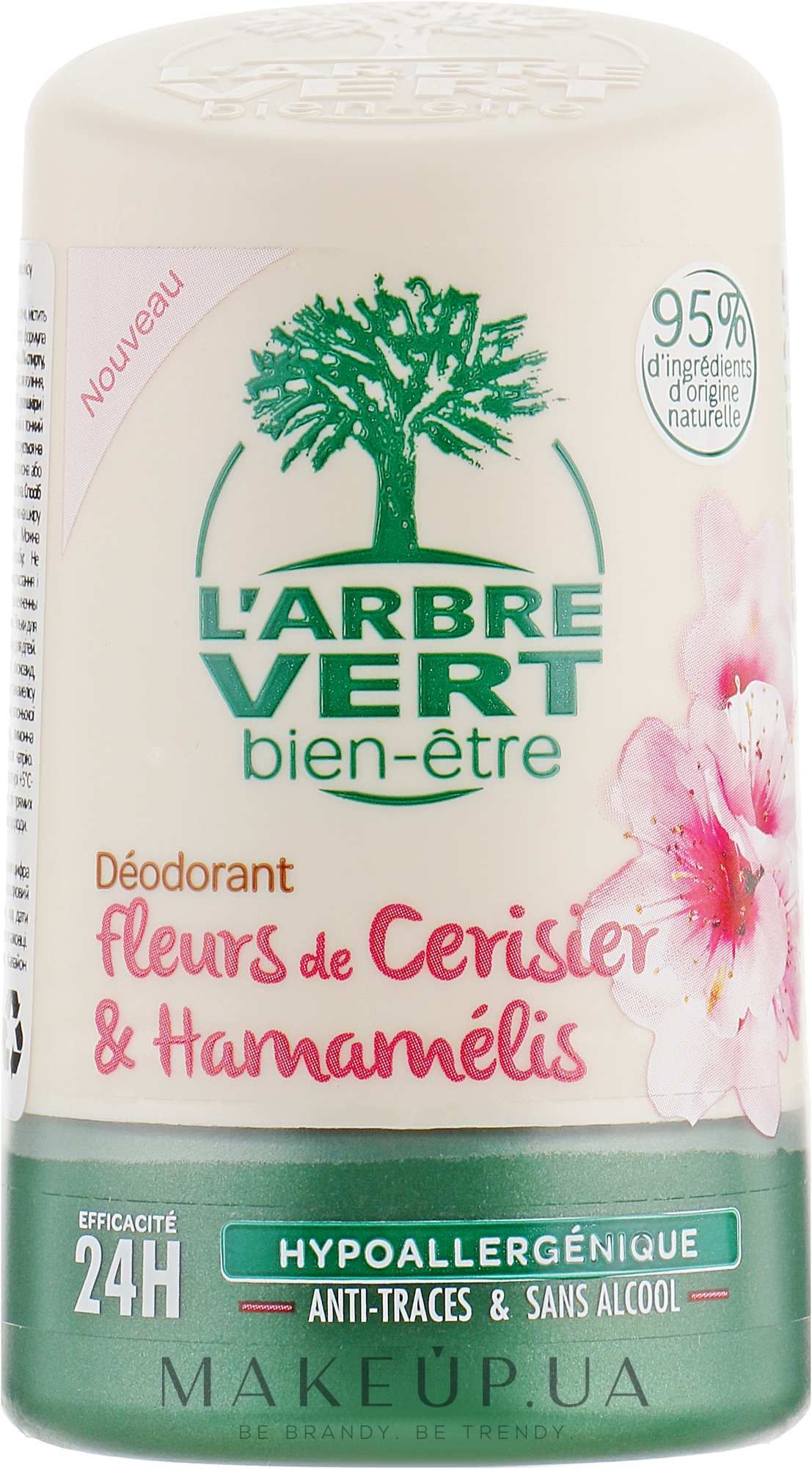 Дезодорант з екстрактами квітів вишні і гамамелісу - L'Arbre Vert Deodorant — фото 50ml