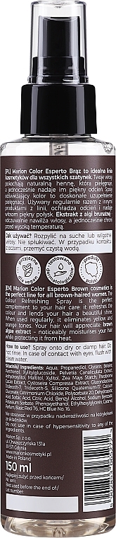 Спрей для тонирования коричневых оттенков волос - Marion Color Esperto Color Toning Brown Hair Spray — фото N2