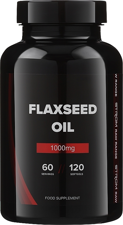 Харчова добавка "Лляна олія", капсули - Strom Sports Flaxseed Oil — фото N1