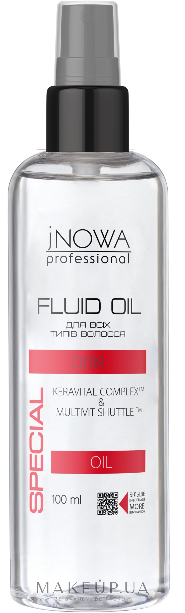 Флюид для интенсивного питания и ухода за волосами - JNOWA Professional Fluid Oil — фото 100ml