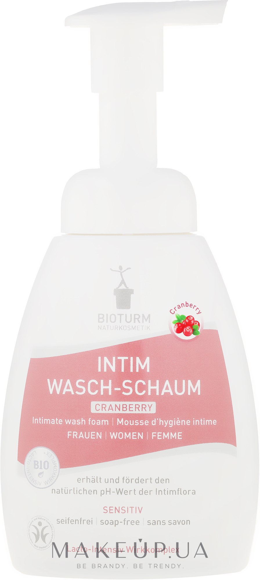 Пінка для інтимної гігієни "Журавлина" - Bioturm Intim Wasch-Schaum Cranberry No.90 — фото 250ml