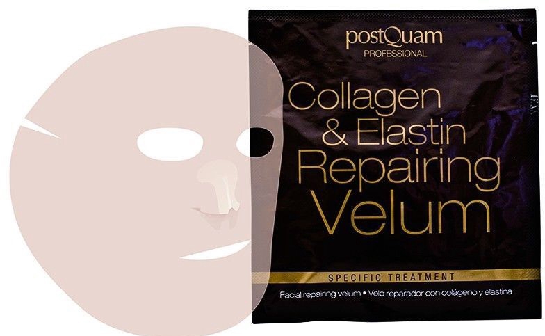 Восстанавливающая маска для лица с коллагеном и эластином - Postquam Facial Collagen & Elastin Repairing Velum Face Mask — фото N1