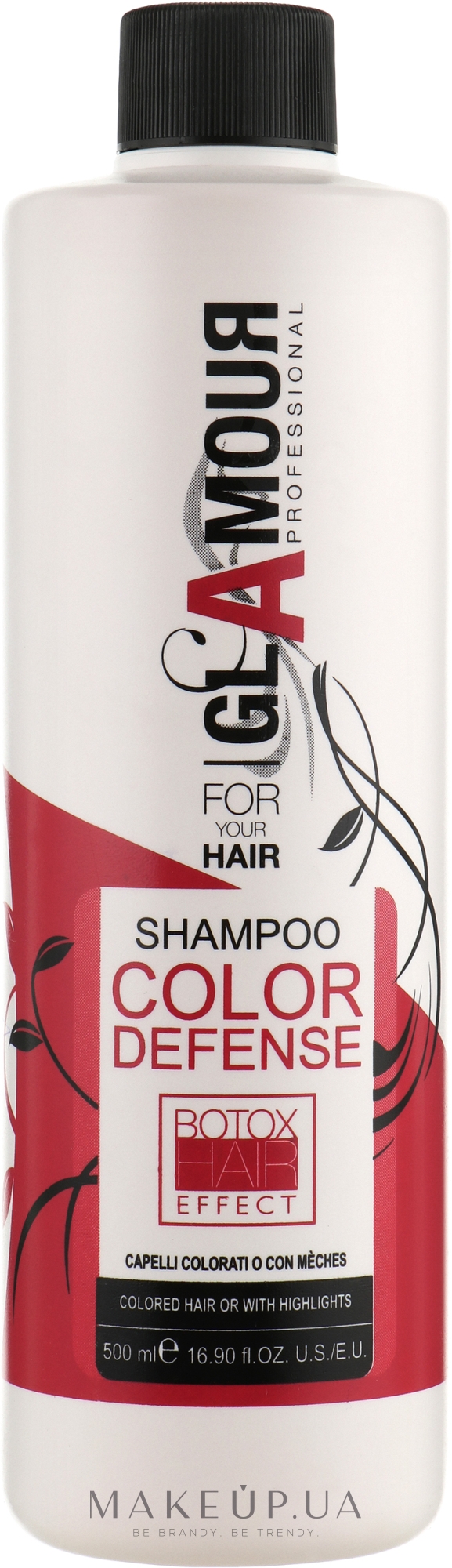 Шампунь для фарбованого й мелованого волосся - Erreelle Italia Glamour Professional Shampoo Color Defense — фото 500ml
