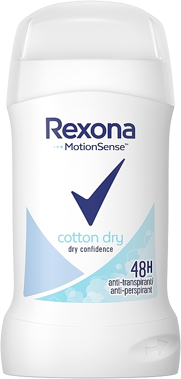Дезодорант-стік для жінок "Cotton Dry" - Rexona MotionSense Woman Cotton Dry