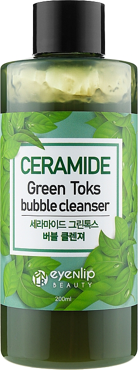 Пенка кислородная для умывания - Eyenlip Ceramide Green Toks Bubble Cleanser — фото N3