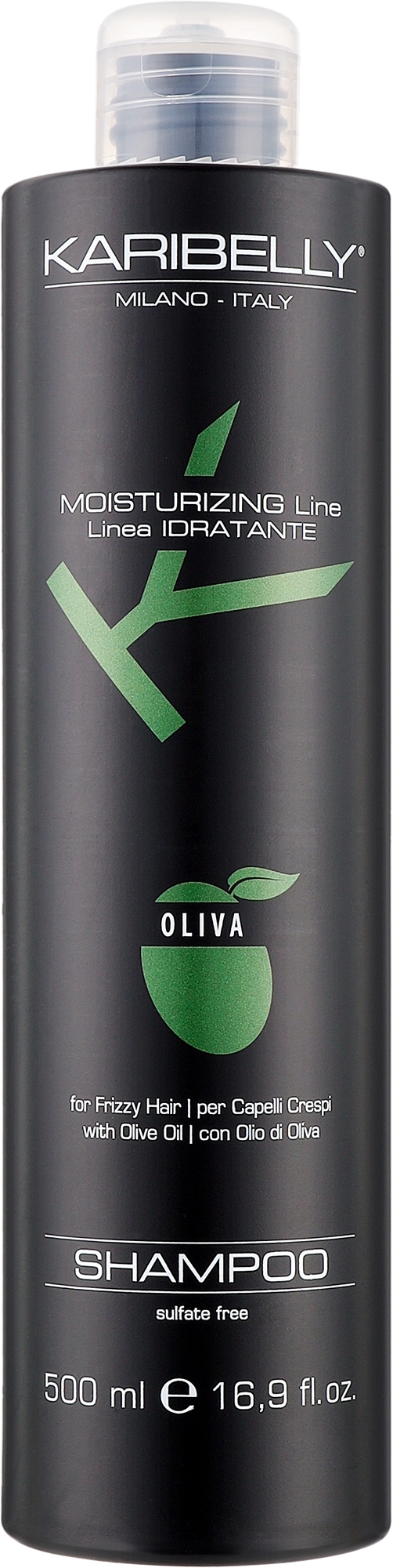 Зволожувальний шампунь з оливковою олією - Karibelly Oliva Moisturing Shampoo — фото 500ml