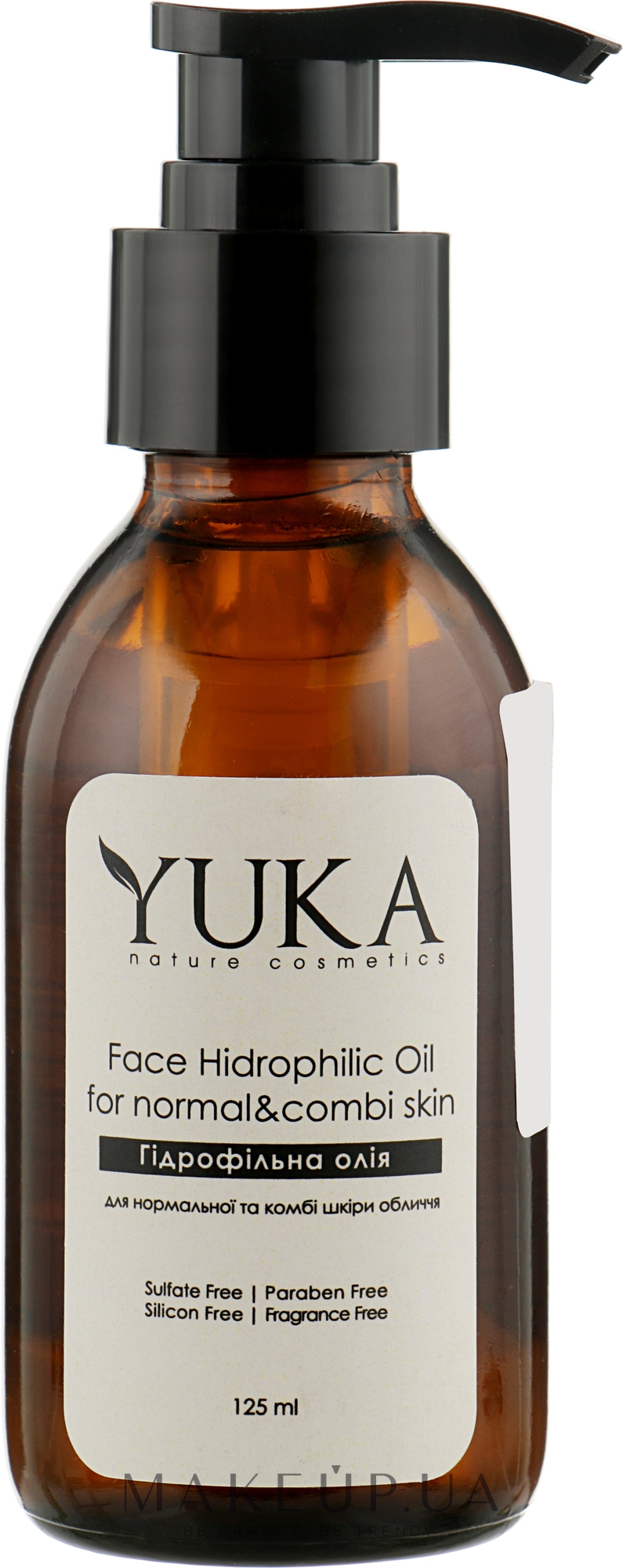 Гидрофильное масло для нормальной и комбинированной кожи лица - Yuka Face Hidrophilic Oil — фото 125ml