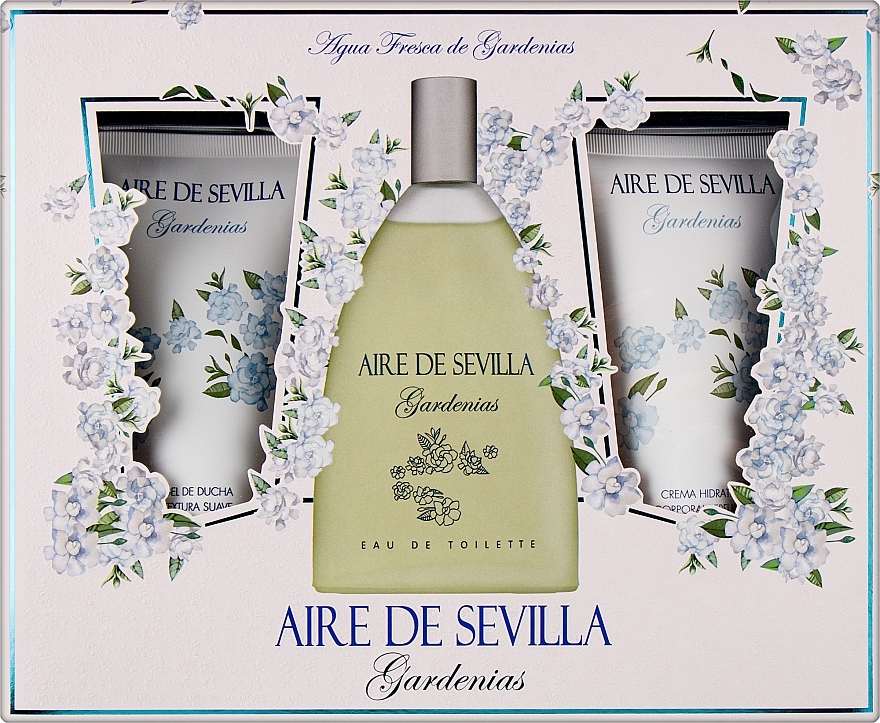Instituto Español Aire De Sevilla Gardenias - Набор (edt/150ml + cream/150ml + sh/gel/150ml)