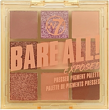 Парфумерія, косметика Палетка тіней - W7 Bare All! Pressed Pigment Palette
