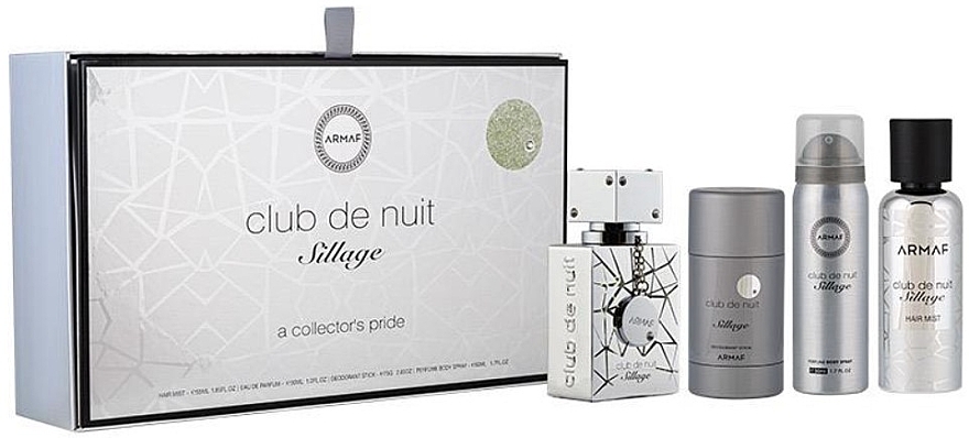 Armaf Club De Nuit Sillage - Набор (edp/30ml + deo/stick/75g + b/spray/50ml + h/mist/55ml) — фото N1