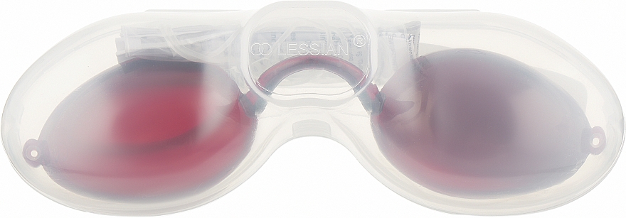 Окуляри для соляріїв, захист очей від усього спектра УФ, в індивідуальній упаковці, темно-червоний - Lessian UV&Laser Eye Ptotection — фото N1