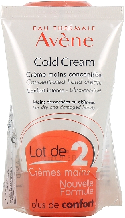 Набор - Avene Concentrated Hand Cream Cold Cream (h/cr/50mlx2) — фото N1