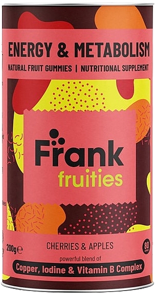 Харчова добавка для енергії та метаболізму - Frank Fruities Energy & Metabolism Vitamin Fruit Gummies — фото N1